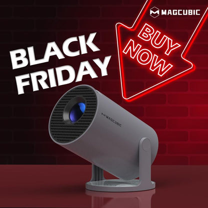 Magcubic Projector Android 14 Hy300 Pro, Dual Wifi6, 290 Ansi Brightness, 1280X720P Resolution, 3D Ready, Home Theater, Table Mount