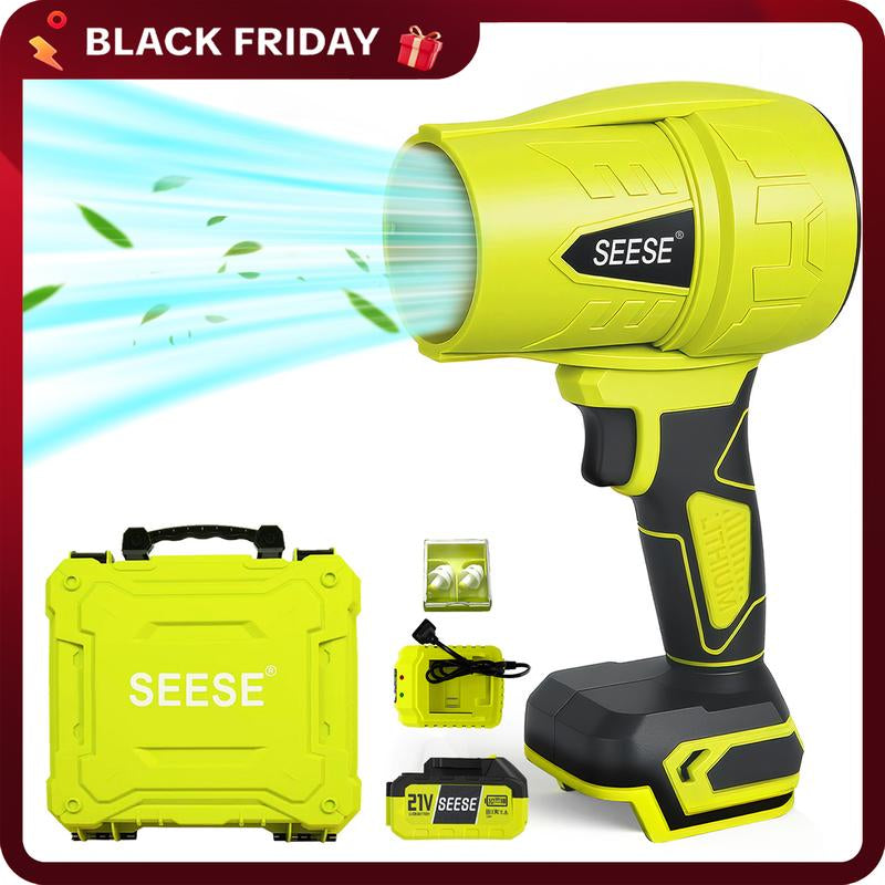 SEESE Turbo Jet Blower - Powerful Handheld Cordless Snow and Leaf Blower, Lightweight for Easy Use, Perfect for Car Drying after Wash, Ideal Gift Choice