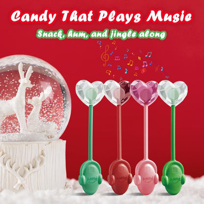 Amos Tastysounds Music Lollipops – Heart-Shaped, Sugar-Free Audio Candies with Bone Conduction Tech | K-Pop Vibe | 4+1 Free | Strawberry, Blueberry, Watermelon, Blackberry