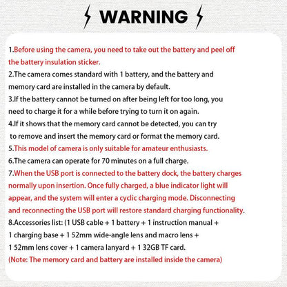 GLOBAL PICK 4K Digital Camera with 180° Flip Screen, 16X Digital Zoom Vlogging Camera, Autofocus Camera, Including Wide Angle & Macro Lens, 32GB TF Card, Ideal Gift Choice, Photographic Kit
