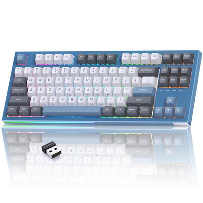 Clearance Sale KEMOVE K87 Wireless Hot-Swap Mechanical Gaming Keyboard, 87 Keys RGB Backlit with 4000Mah Battery, Triple-Mode Connection — Limited Time Sale