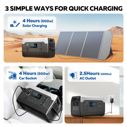 Black Friday Deal CTOLITY XP1000 1600W,1024Wh Portable Power Station,Lifepo4(Lfp)Battery,Full Charge in 1 Hr,1600W AC/100W USB-C Output,1000W AC Input,Solar Generator for Home Back up Power,Camping,Travel,Rvs&Emergencies Power Bank