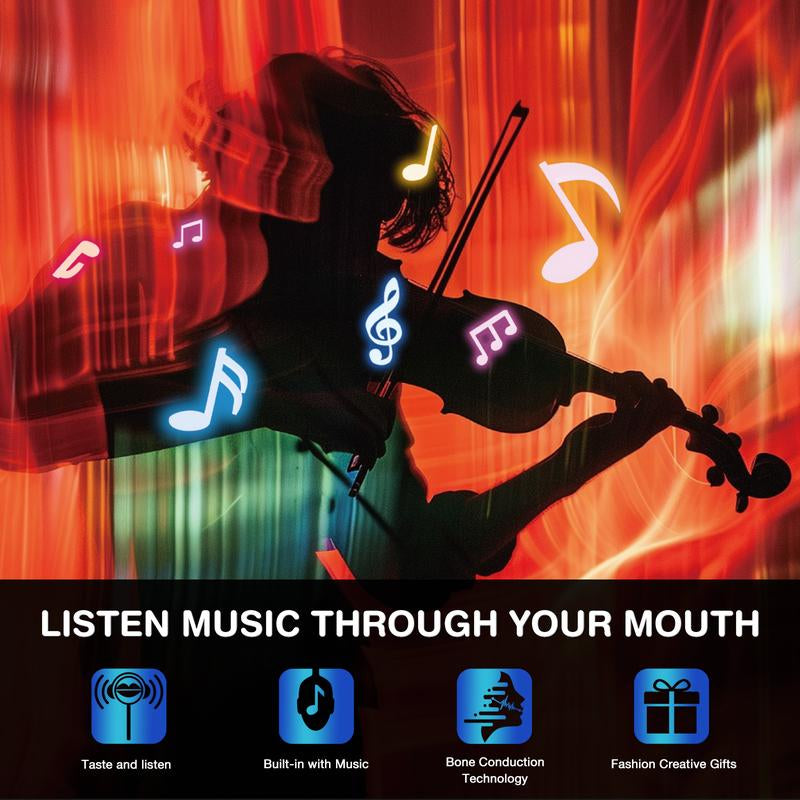 Amos Tastysounds Music Lollipops – Heart-Shaped, Sugar-Free Audio Candies with Bone Conduction Tech | K-Pop Vibe | 4+1 Free | Strawberry, Blueberry, Watermelon, Blackberry