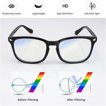 Blue Light Eyeglasses for Men Women,Blue Light Lens,Blue Light Glasses Men,Bluelight Glasses Women,Computer Glasses,Party Glasses