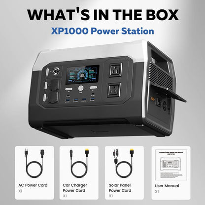 Black Friday Deal CTOLITY XP1000 1600W,1024Wh Portable Power Station,Lifepo4(Lfp)Battery,Full Charge in 1 Hr,1600W AC/100W USB-C Output,1000W AC Input,Solar Generator for Home Back up Power,Camping,Travel,Rvs&Emergencies Power Bank