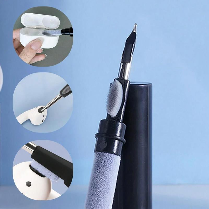 Pen-Shaped Wireless Earbuds Cleaner, Portable 3 in 1 Wireless Earphone Cleaning Brush, Earphone Cleaning Tool for Airpods, Airpods Pro, Ear Waxing Cleaning